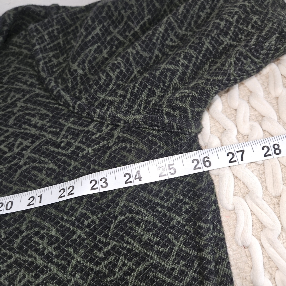 Women Parsley & Sage Reversible Sweater Tunic Top Green Black Lagenlook Cowl 1X - Picture 10 of 14